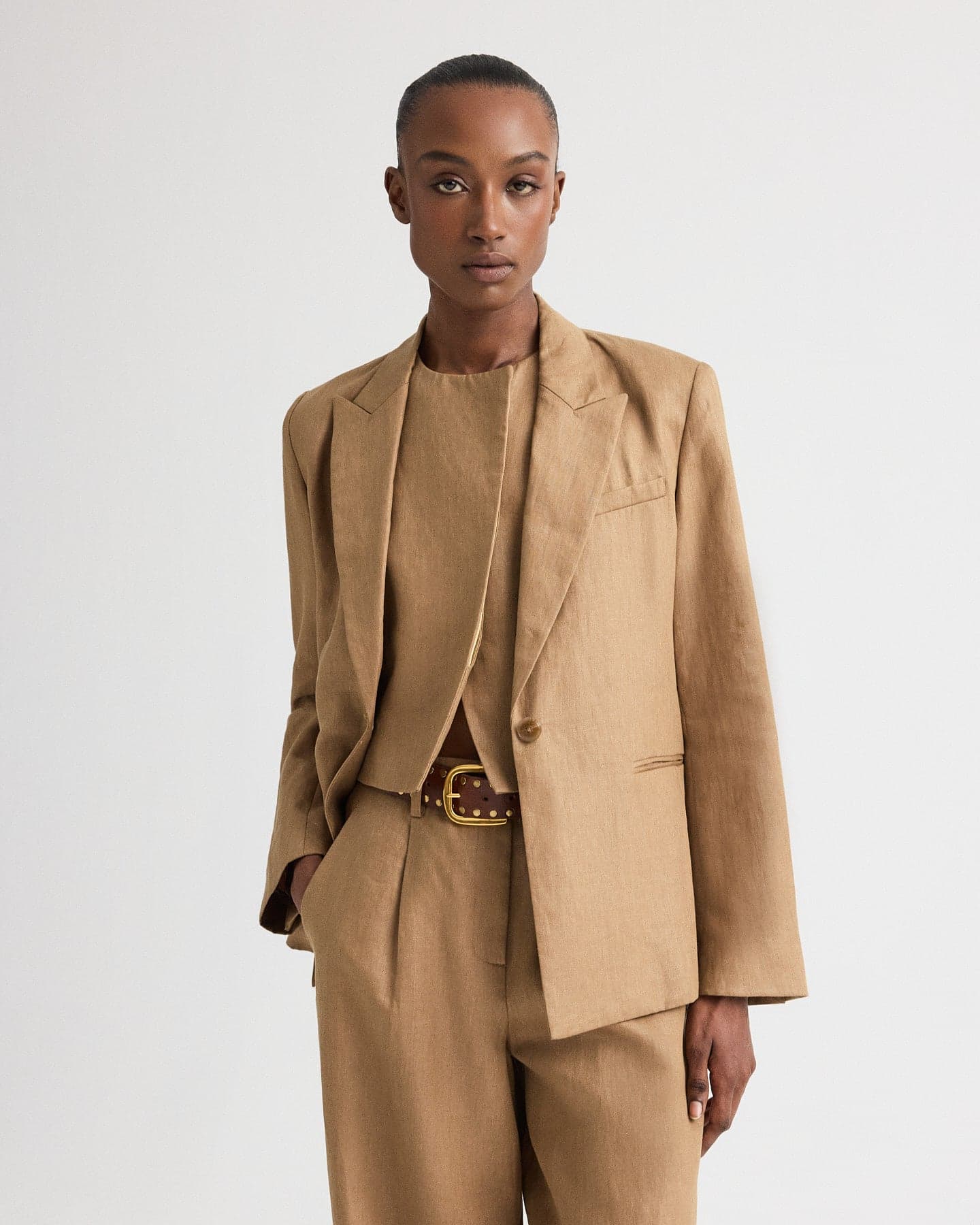 Boy Blazer in Chintzed Linen