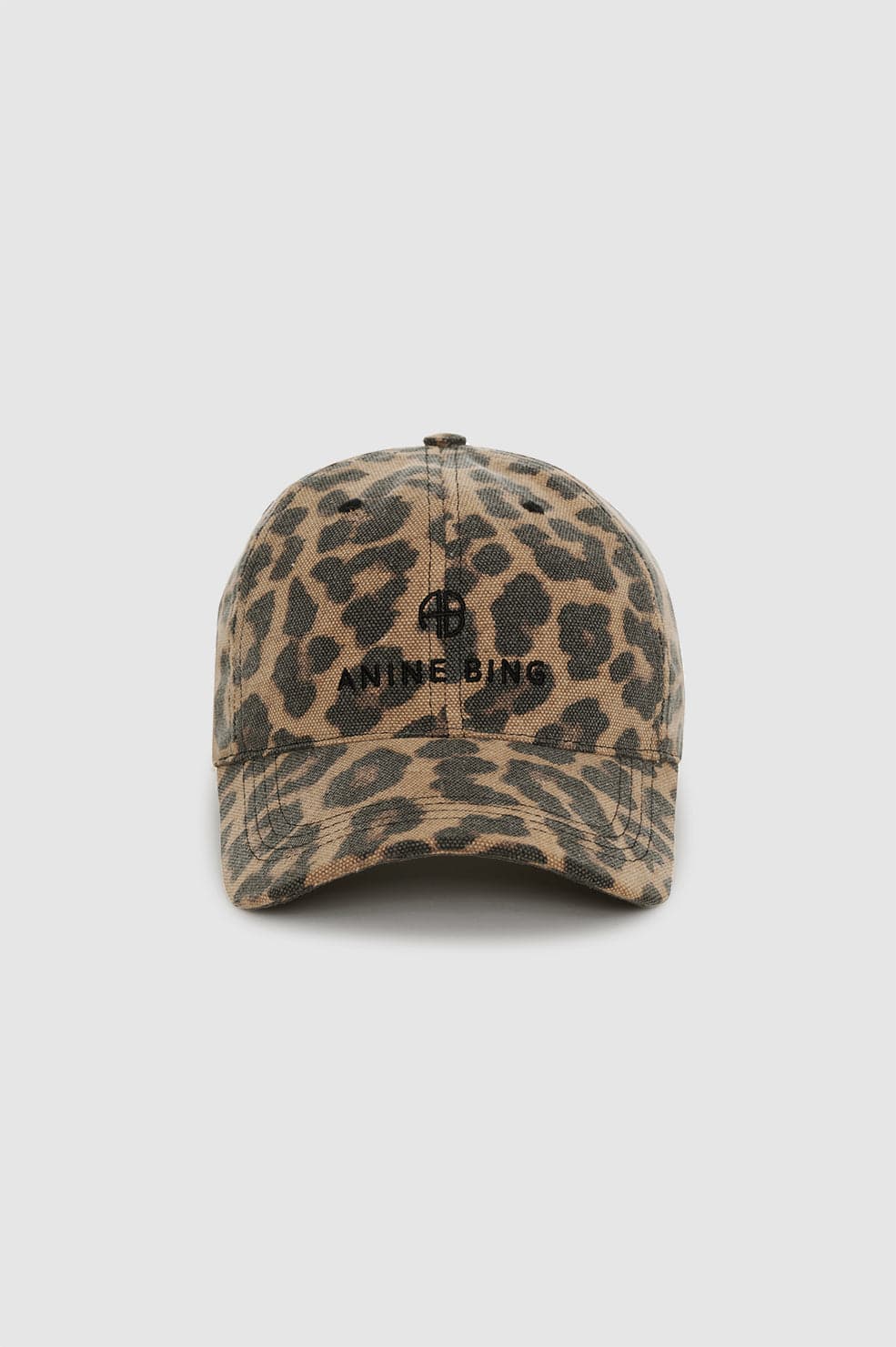 Jeremy Baseball Cap - Black And Brown Leopard
