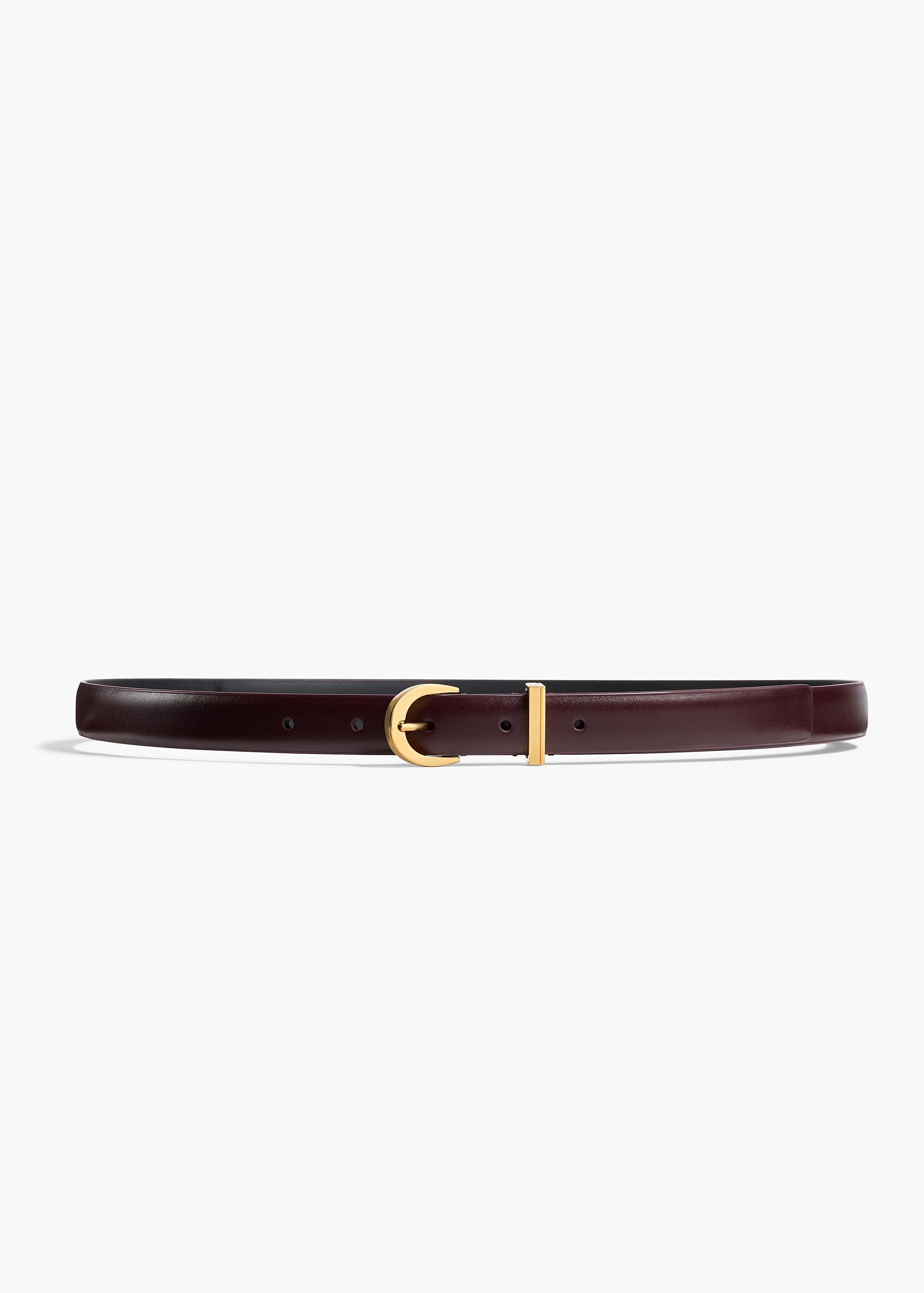 Luna Belt in Bordeaux Leather with Gold