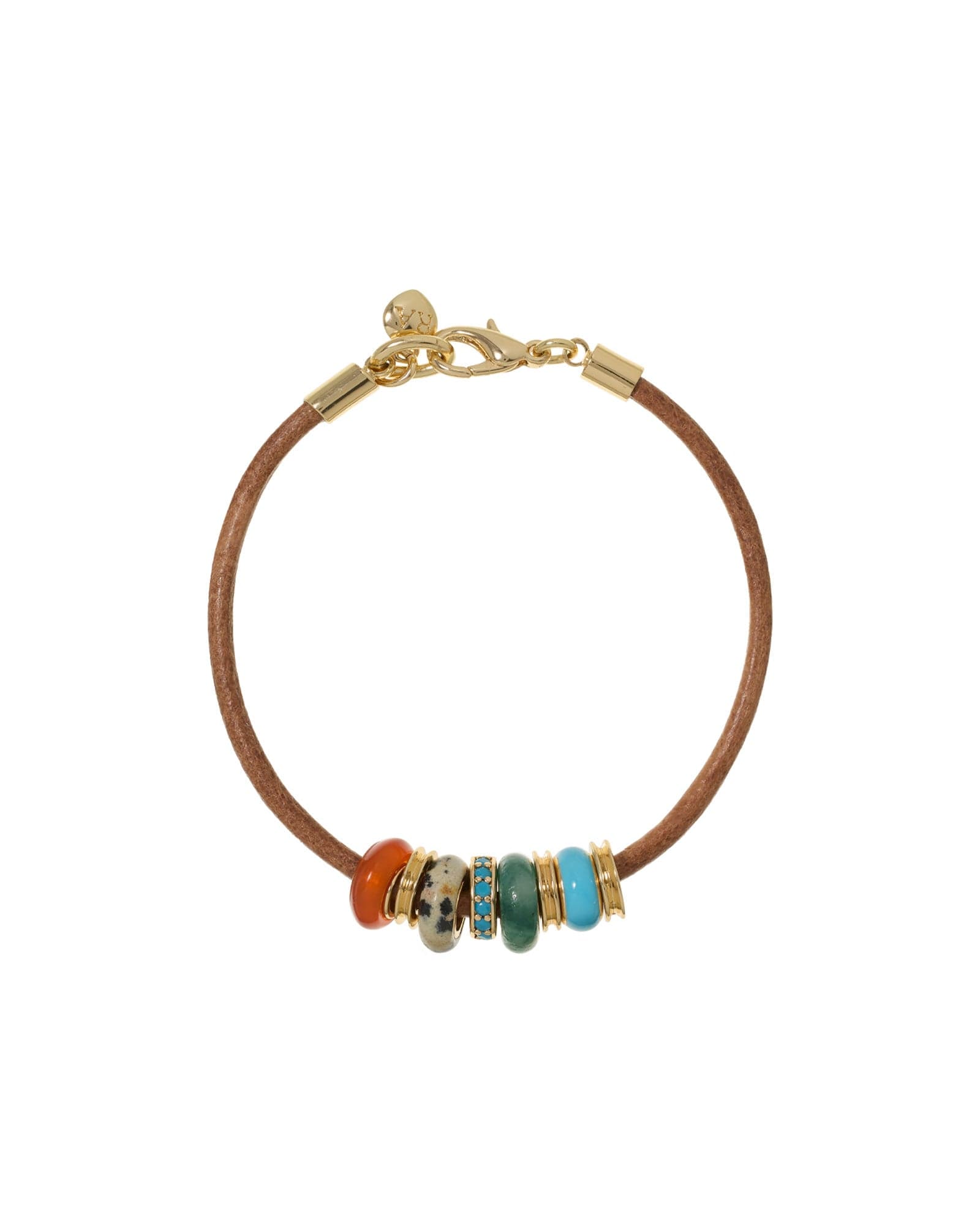 The Leather Stone Slider Bracelet