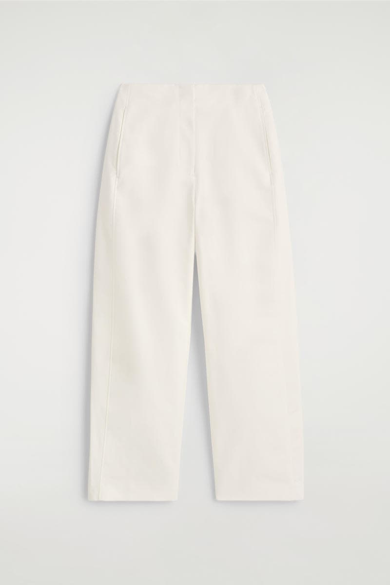 Pima Cotton Barrel-Leg Pants