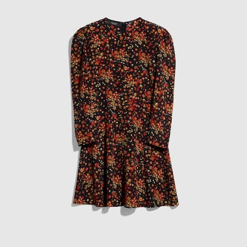 Printed silk dress