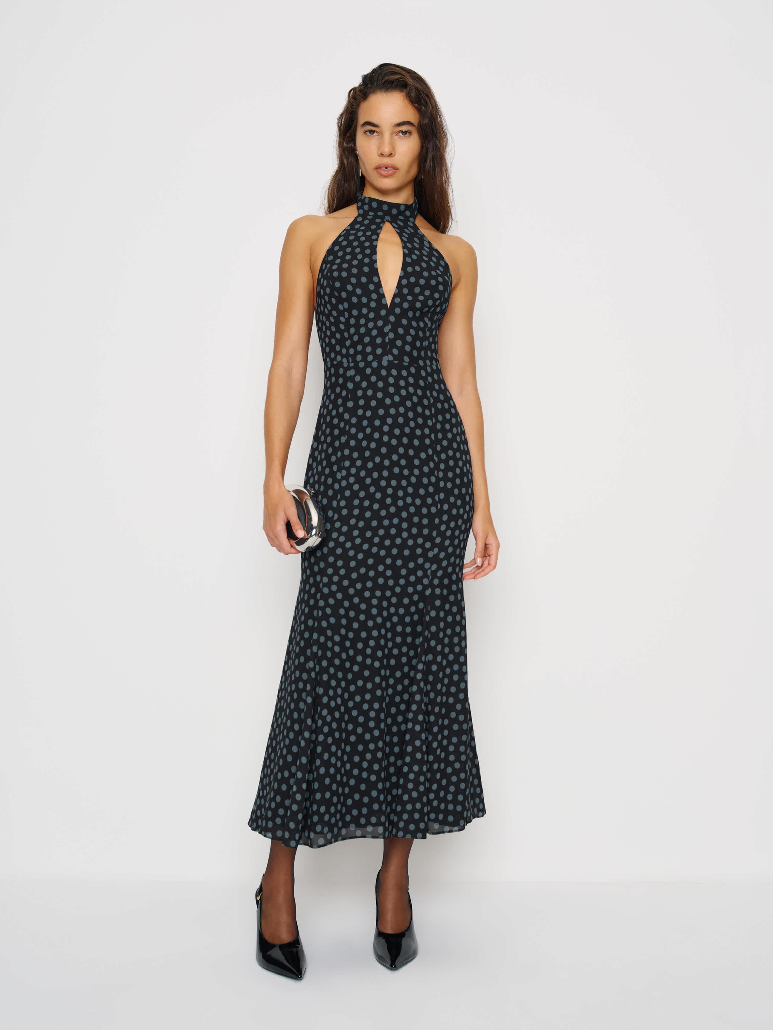 Reformation Noele Dress Black 0