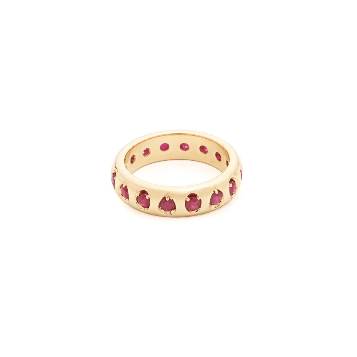 True Love | Forever & Always a Pair Gemstone Band | Ruby, Yellow Gold