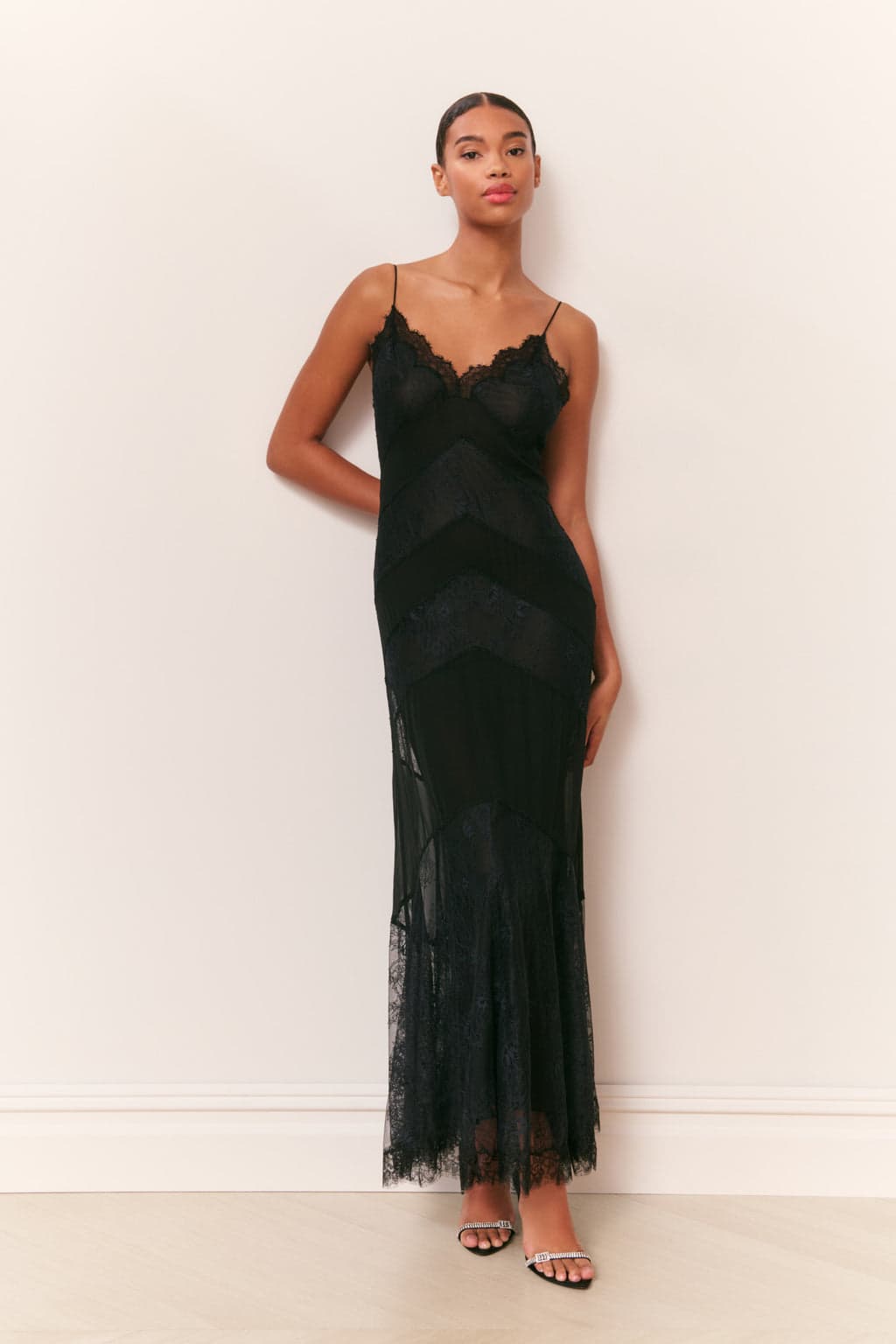 Astra Silk Lace Maxi Dress