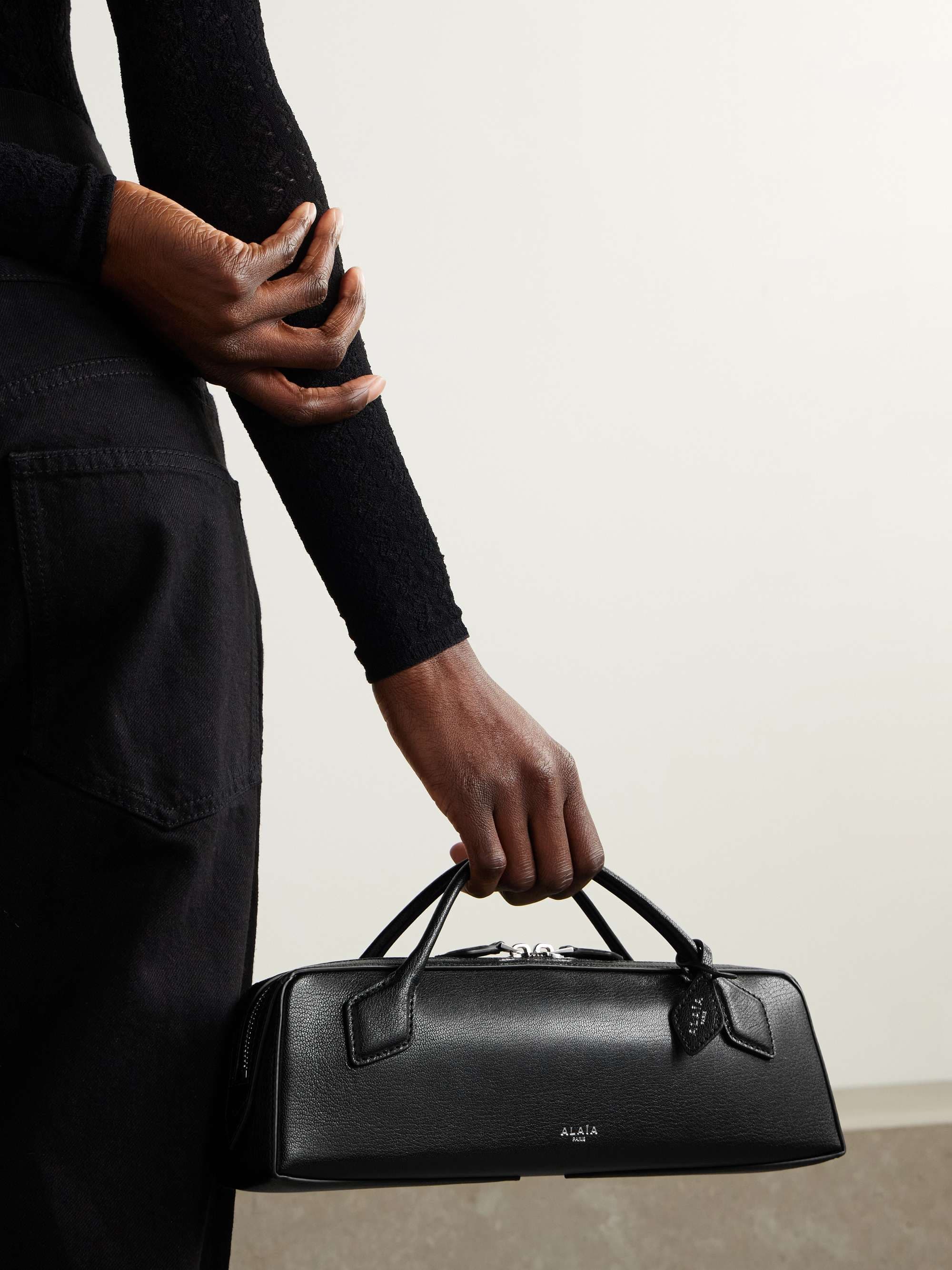 Le Teckel textured-leather tote