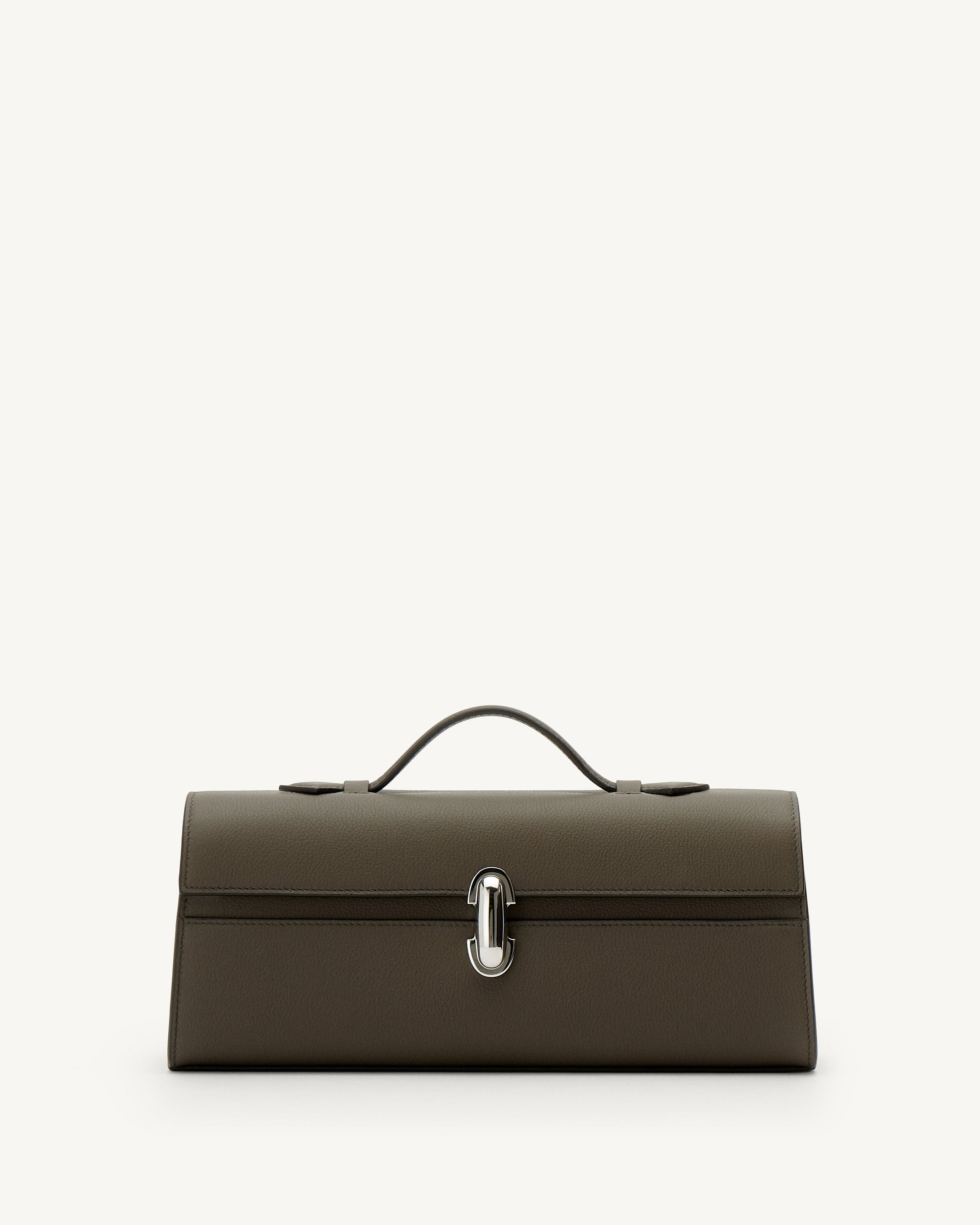 Slim Symmetry Pochette in Mink Grained Leather · Savette