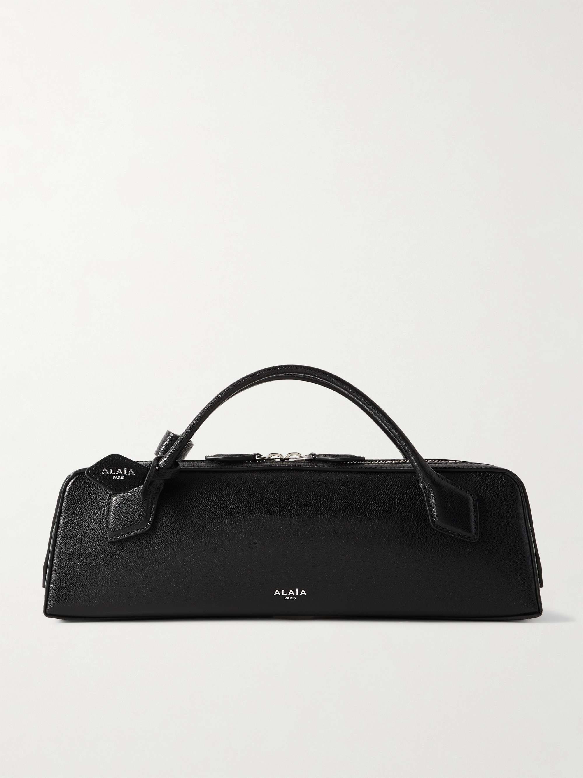 Le Teckel textured-leather tote