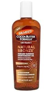 Palmer’s Cocoa Butter Formula, Natural Bronze Sunless Tanning Moisturizing Body Oil (8.5 fl oz), Face & Body Gradual Tanner, Buildable, Natural-Looking Tan in 3 Days, No Streak, 48-Hour Moisture