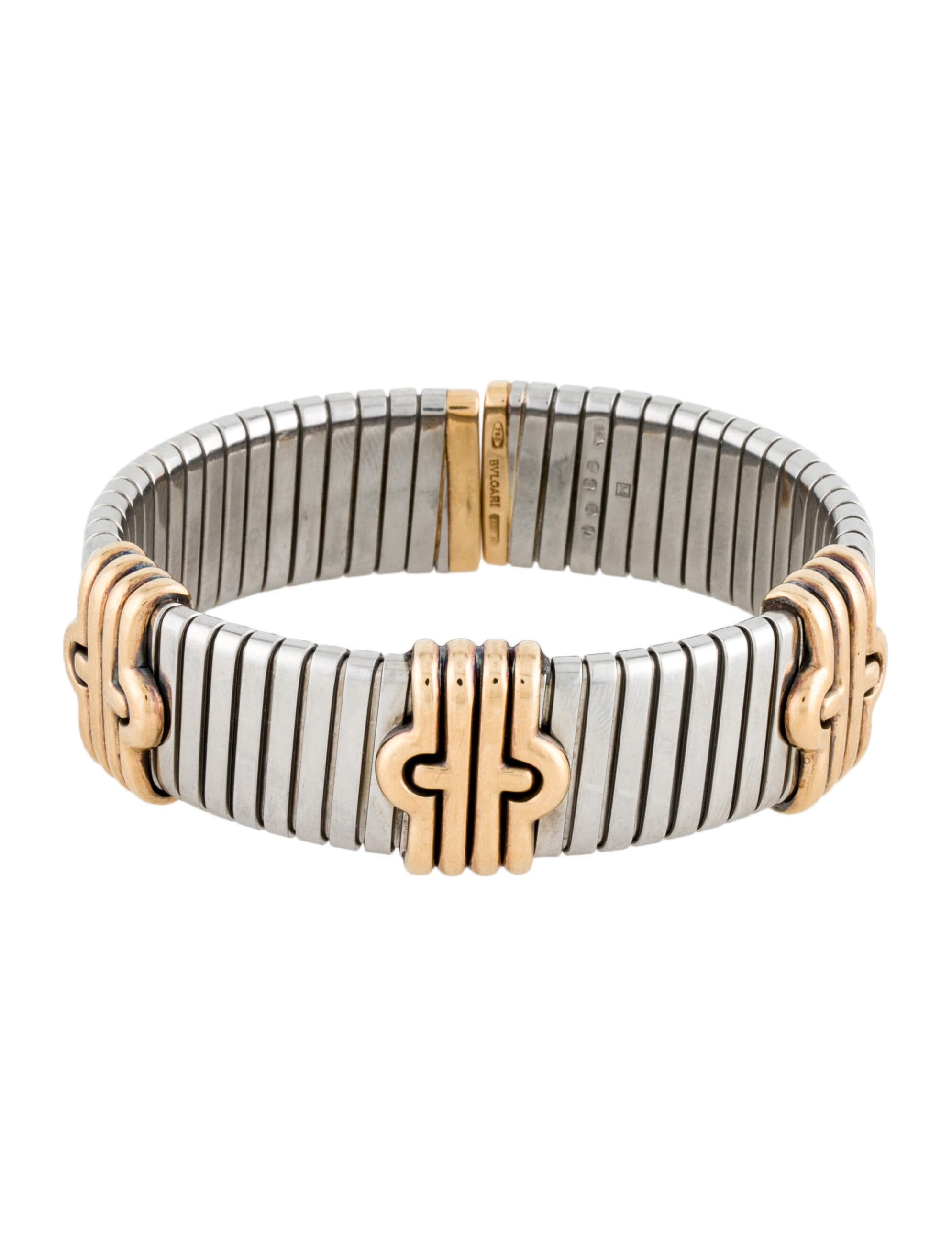 Bvlgari Vintage Parentesi Tubogas Cuff Bracelet - Cuff, Bracelets - BUL54125 | The RealReal