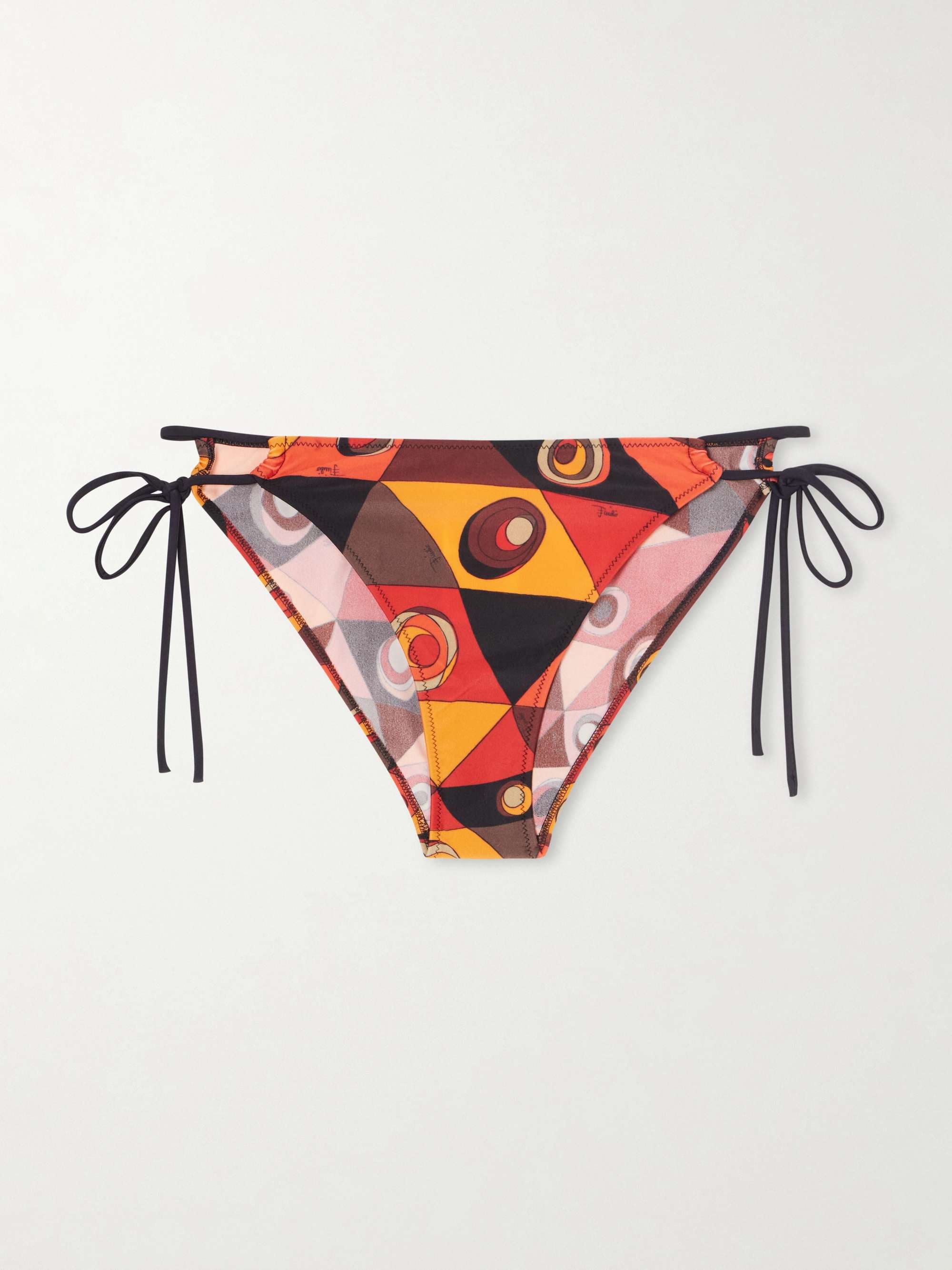 Printed bikini briefs - Orange