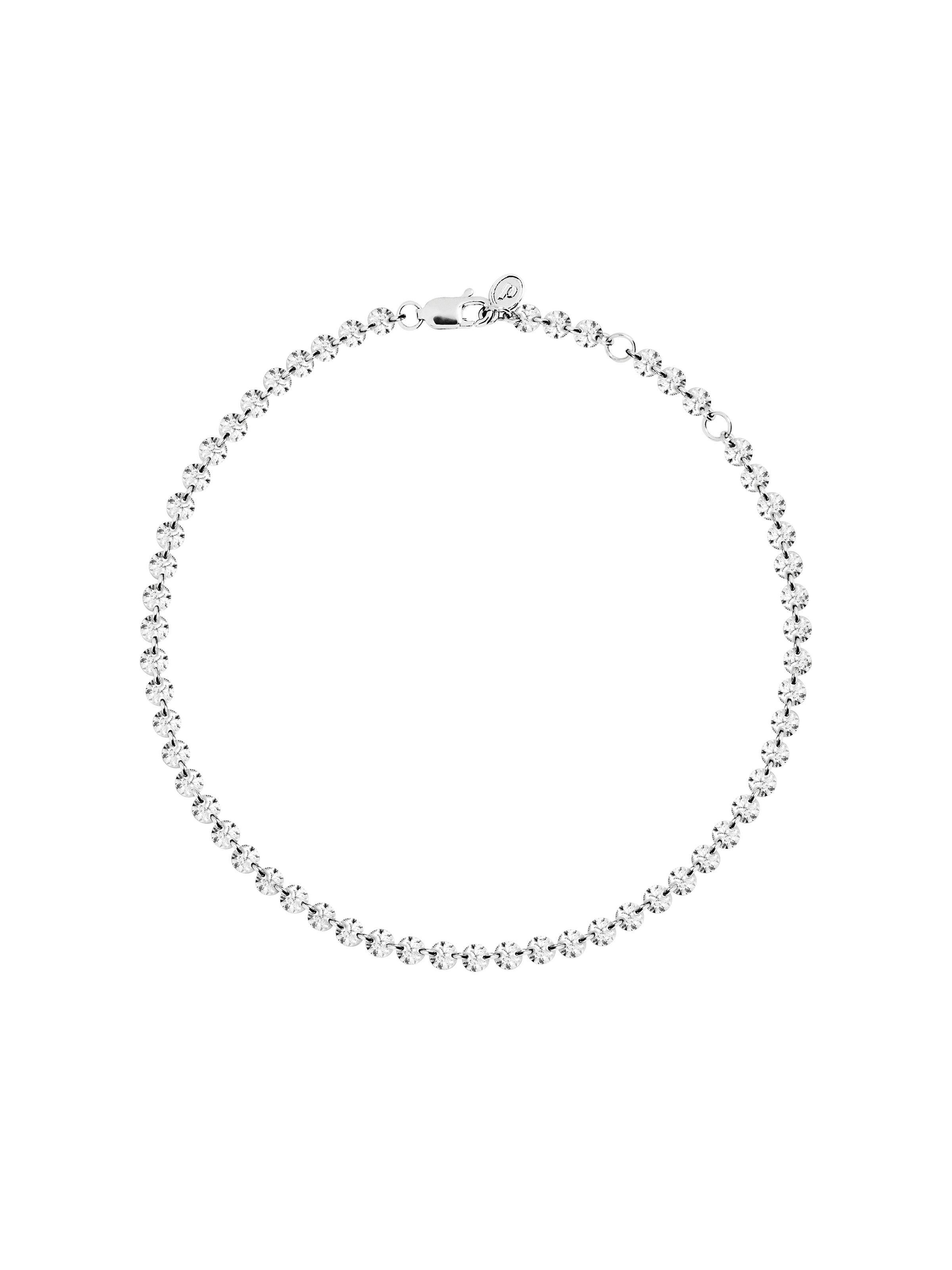 Floating Eternity Anklet in 3.5mm Moissanite