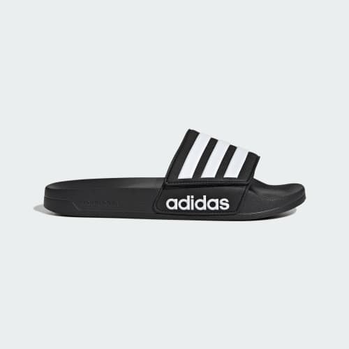 adidas ADILETTE SHOWER SLIDES - Black | Free Shipping with ...