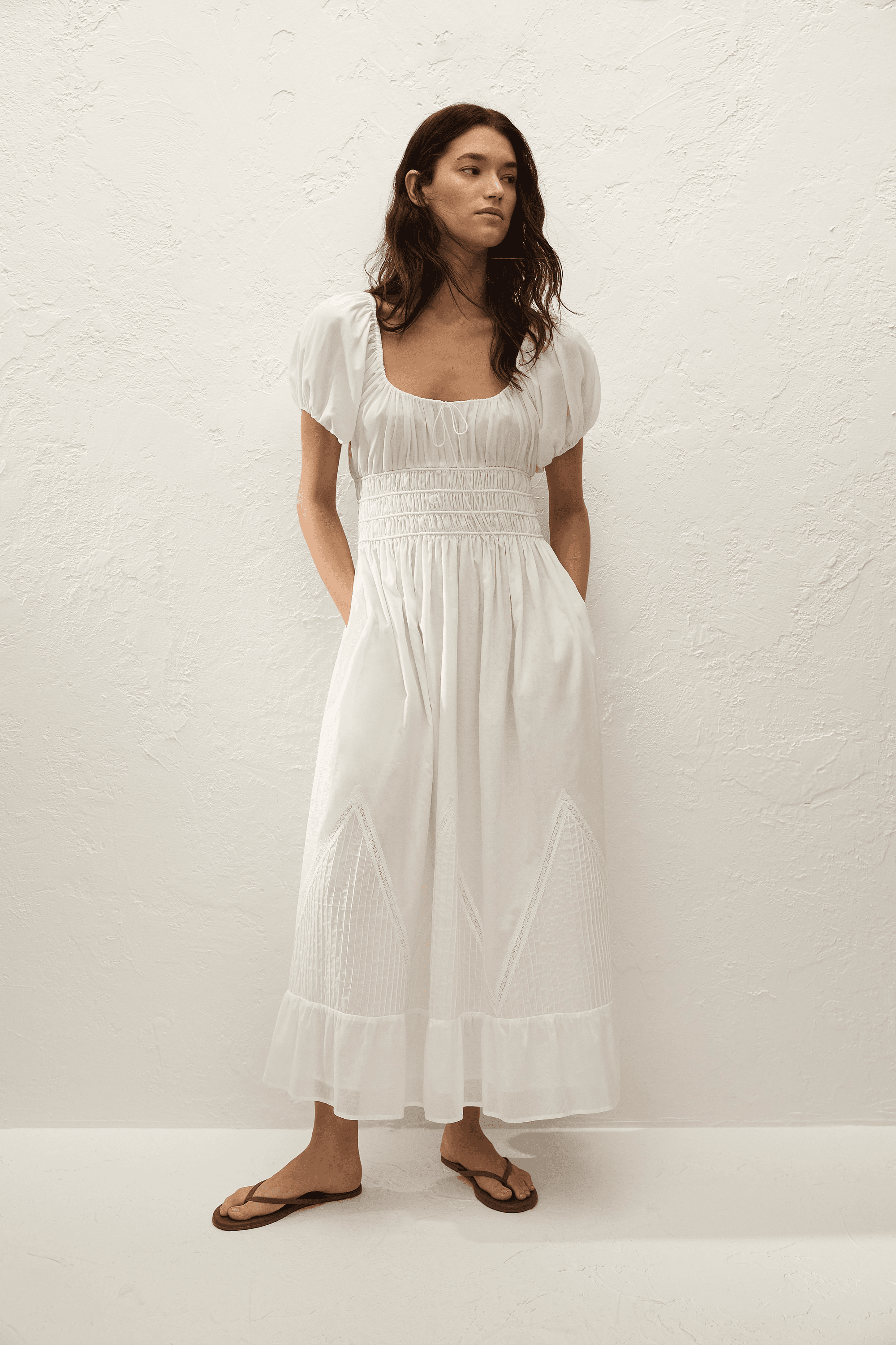 Sunniva Midi Dress White