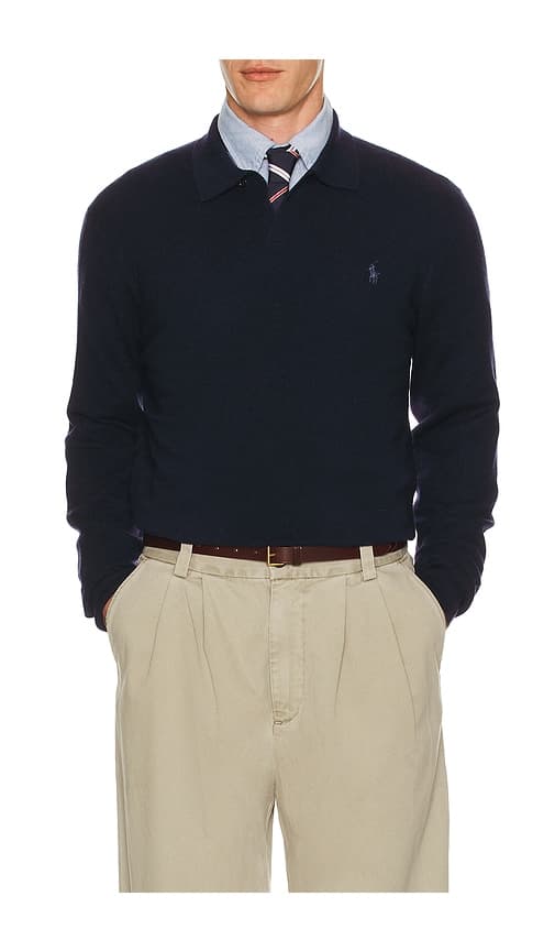 Lux Merino Johnny Collar Sweater