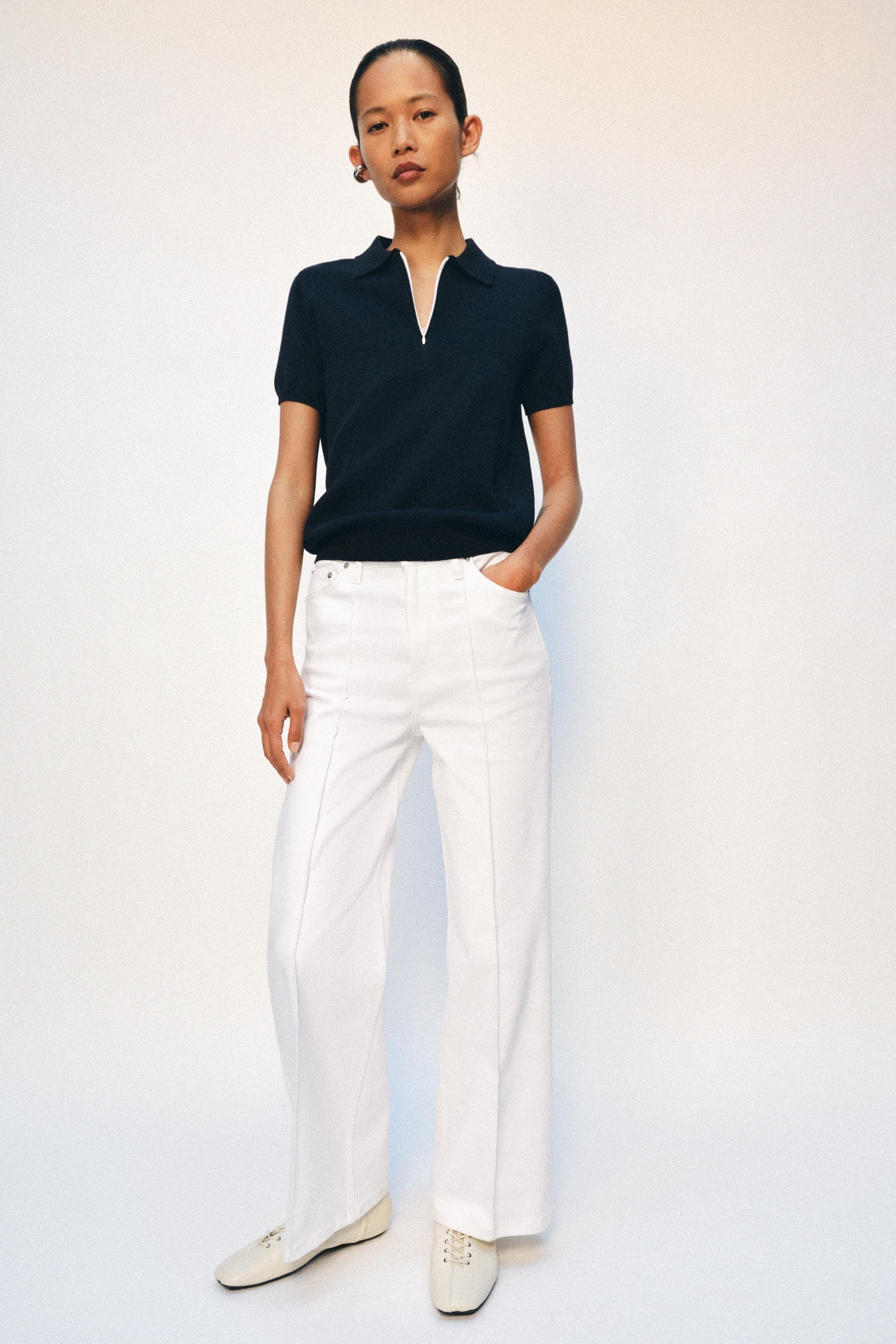 Knit Zip Polo Shirt P06427020