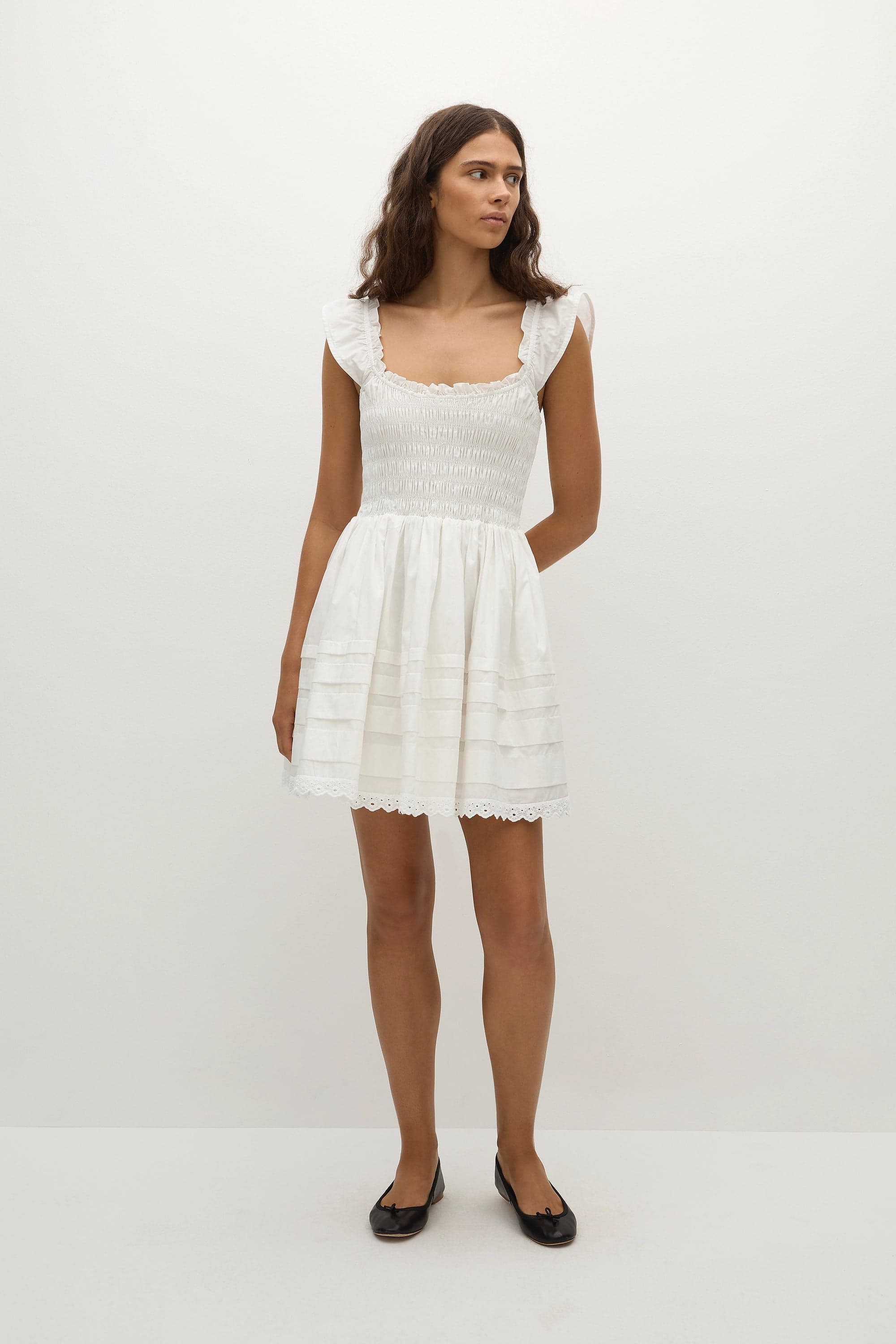 Maja Mini Dress White - Final Sale