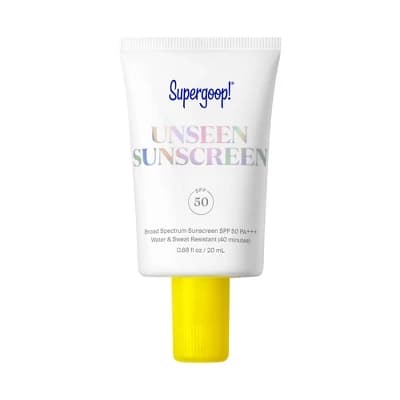 Supergoop! Unseen Mini Clear & Invisible Face Sunscreen - SPF 50 - 0.68 fl oz: Lotion, Travel Size, Face Application