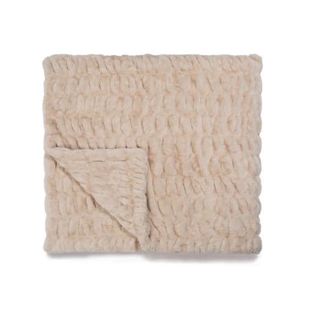 Bondi Beige Faux Fur Blanket | Lola Blankets