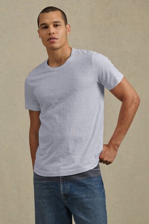AMARO COTTON SLUB SHORT SLEEVE CREW NECK TEE - Velvet by Graham & Spencer