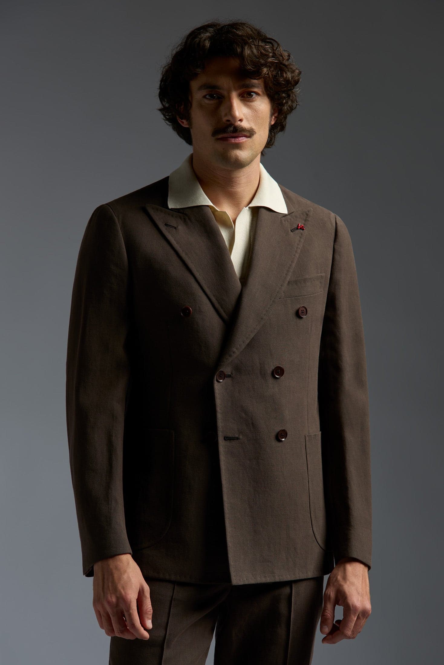 Linen Capri Double Breasted Blazer