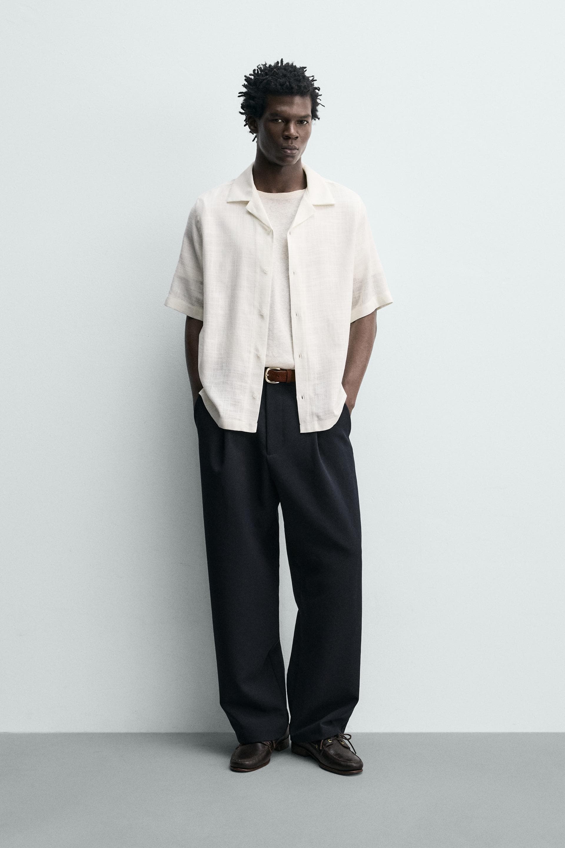 FLUID TEXTURED SHIRT - White