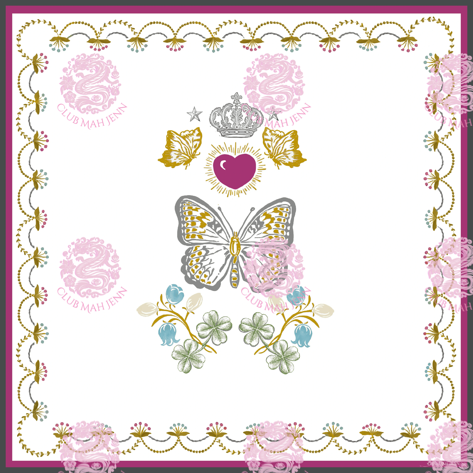 D'or Flower Leatherette Mat - Jewel Tone *Trademark Pending