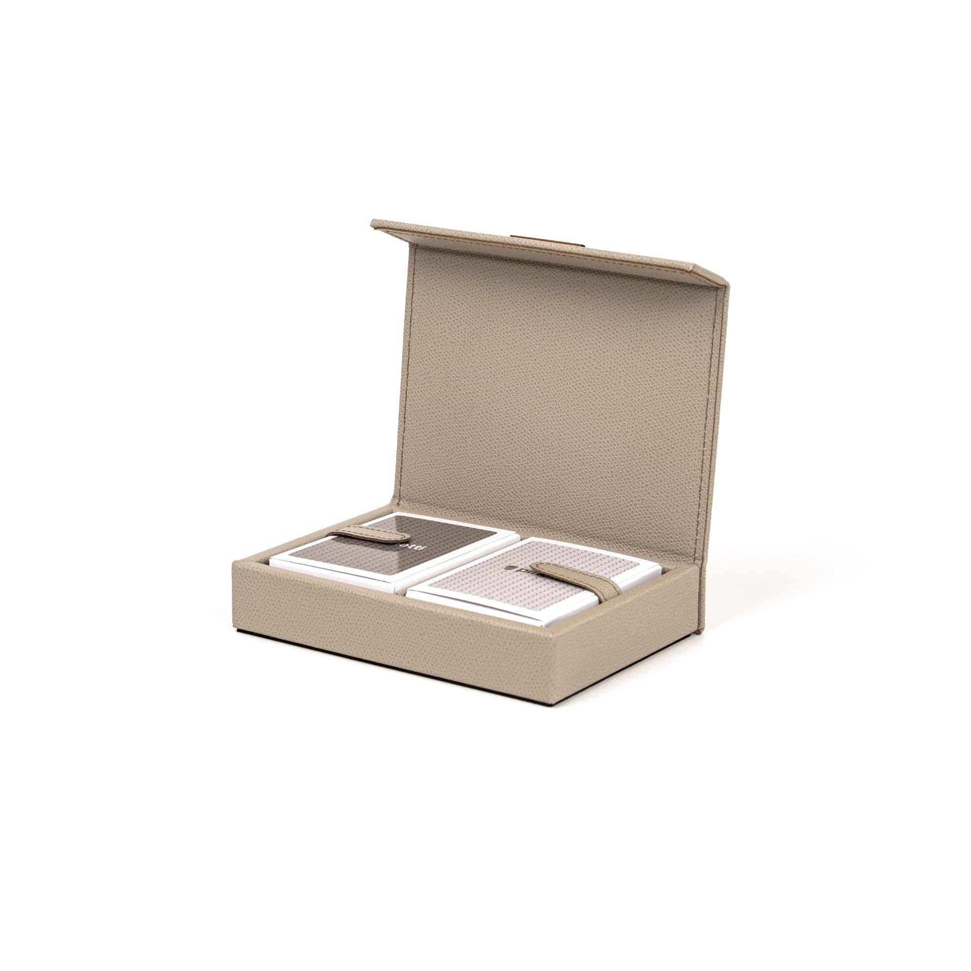 Luxury Playing Cards Set in Italian Leather Box | Pinetti Collection